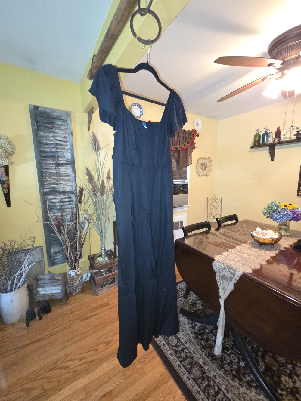 Black  Wide Leg Romper